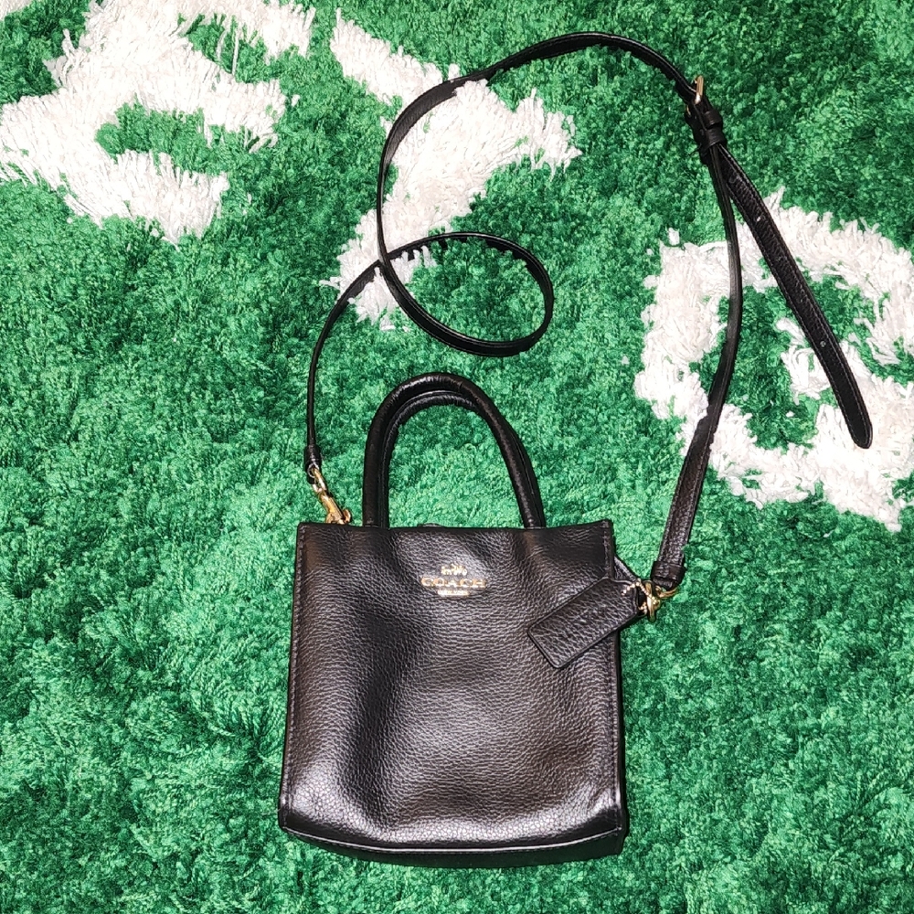 Coach Black Leather Crossbody Bag